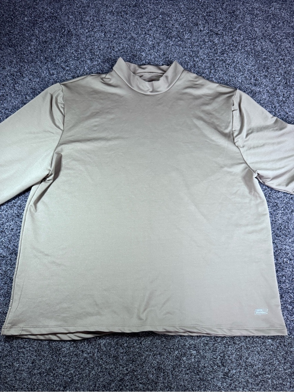 Dickies Men's Long Sleeve Mock Neck Shirt - Taupe - Picture 2 of 7